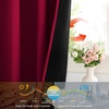 NICETOWN White Blackout Curtains 52 x 84 inches Long 2 Panels for Bedroom(Wine Red)