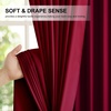 NICETOWN White Blackout Curtains 52 x 84 inches Long 2 Panels for Bedroom(Wine Red)
