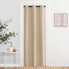 NICETOWN 100% Blackout Linen Curtain for Patio Sliding Door W100 x L84 in(Biscotti Beige)