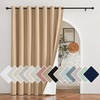 NICETOWN 100% Blackout Linen Curtain for Patio Sliding Door W100 x L84 in(Camel)