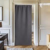 NICETOWN 100% Blackout Linen Curtain for Patio Sliding Door W100 x L84 in(Grey（with Adjustable Ceiling Track))