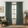 NICETOWN 2 Panels Faux Linen 100% Blackout Curtains for Living Room, Rod Pocket/Back Tab/Hook Belt Room Darkening Window Treatment with Liner Thermal Curtains for Bedroom, Natural, W50 x L96(Greyish Green)