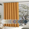 NICETOWN 2 Panels Faux Linen 100% Blackout Curtains for Living Room, Rod Pocket/Back Tab/Hook Belt Room Darkening Window Treatment with Liner Thermal Curtains for Bedroom, Natural, W50 x L96(Hook Belt | Gold Brown)