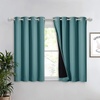 NICETOWN Total Shade Patio Door Curtain, Heavy-Duty Full Light Shading Sliding Door Drape Room Divider Curtain, Vertical Blinds for Window（1 Panels, 100 inches Wide x 84 inches Long, Gray(Sea Teal)