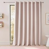 NICETOWN Total Shade Patio Door Curtain, Heavy-Duty Full Light Shading Sliding Door Drape Room Divider Curtain, Vertical Blinds for Window（1 Panels, 100 inches Wide x 84 inches Long, Gray(Pink)