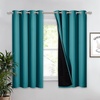 NICETOWN Total Shade Patio Door Curtain, Heavy-Duty Full Light Shading Sliding Door Drape Room Divider Curtain, Vertical Blinds for Window（1 Panels, 100 inches Wide x 84 inches Long, Gray(Peacock Teal)