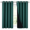 NICETOWN Total Shade Patio Door Curtain, Heavy-Duty Full Light Shading Sliding Door Drape Room Divider Curtain, Vertical Blinds for Window（1 Panels, 100 inches Wide x 84 inches Long, Gray(Hunter Green)