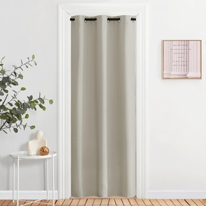 NICETOWN 100% Blackout Linen Curtain for Patio Sliding Door W100 x L84 in(Natural)