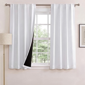 NICETOWN 100% Blackout Window Curtain Panels, Cold and Full Light Blocking Drapes with Black Liner for Nursery, 84 Inches Drop Thermal Insulated Draperies (Pure White, 2 Pieces, 52 inches Wide)(Pure White)