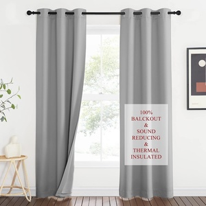 NICETOWN Sound Barrier 100% Blackout Divider Curtains 84″, Noise, Heat and Cold Blocking Drapes with Felt Fabric Lining for Noise Reducing/Nursery/Daytime Sleep/Bedroom (White, 2 PCs, 52″ Wide)(Silver Grey)