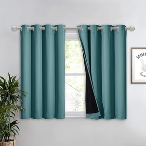 NICETOWN Total Shade Patio Door Curtain, Heavy-Duty Full Light Shading Sliding Door Drape Room Divider Curtain, Vertical Blinds for Window（1 Panels, 100 inches Wide x 84 inches Long, Gray(Sea Teal)