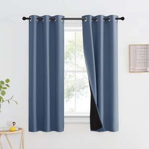 NICETOWN Total Shade Patio Door Curtain, Heavy-Duty Full Light Shading Sliding Door Drape Room Divider Curtain, Vertical Blinds for Window（1 Panels, 100 inches Wide x 84 inches Long, Gray(Stone Blue)