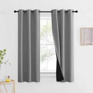 NICETOWN Total Shade Patio Door Curtain, Heavy-Duty Full Light Shading Sliding Door Drape Room Divider Curtain, Vertical Blinds for Window（1 Panels, 100 inches Wide x 84 inches Long, Gray(Silver Grey)