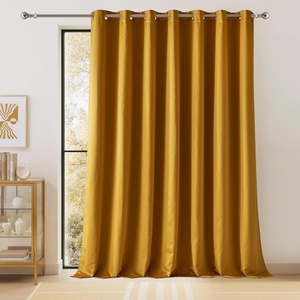 NICETOWN Total Shade Patio Door Curtain, Heavy-Duty Full Light Shading Sliding Door Drape Room Divider Curtain, Vertical Blinds for Window（1 Panels, 100 inches Wide x 84 inches Long, Gray(Gold)