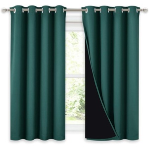 NICETOWN Total Shade Patio Door Curtain, Heavy-Duty Full Light Shading Sliding Door Drape Room Divider Curtain, Vertical Blinds for Window（1 Panels, 100 inches Wide x 84 inches Long, Gray(Hunter Green)