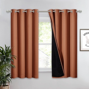 NICETOWN Total Shade Patio Door Curtain, Heavy-Duty Full Light Shading Sliding Door Drape Room Divider Curtain, Vertical Blinds for Window（1 Panels, 100 inches Wide x 84 inches Long, Gray(Burnt Orange)