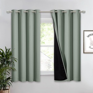 NICETOWN Total Shade Patio Door Curtain, Heavy-Duty Full Light Shading Sliding Door Drape Room Divider Curtain, Vertical Blinds for Window（1 Panels, 100 inches Wide x 84 inches Long, Gray(Greyish Green)
