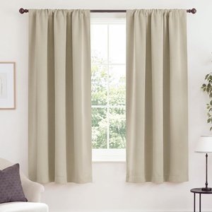 NICETOWN White Blackout Curtains 52 x 84 inches Long 2 Panels for Bedroom(Cream)