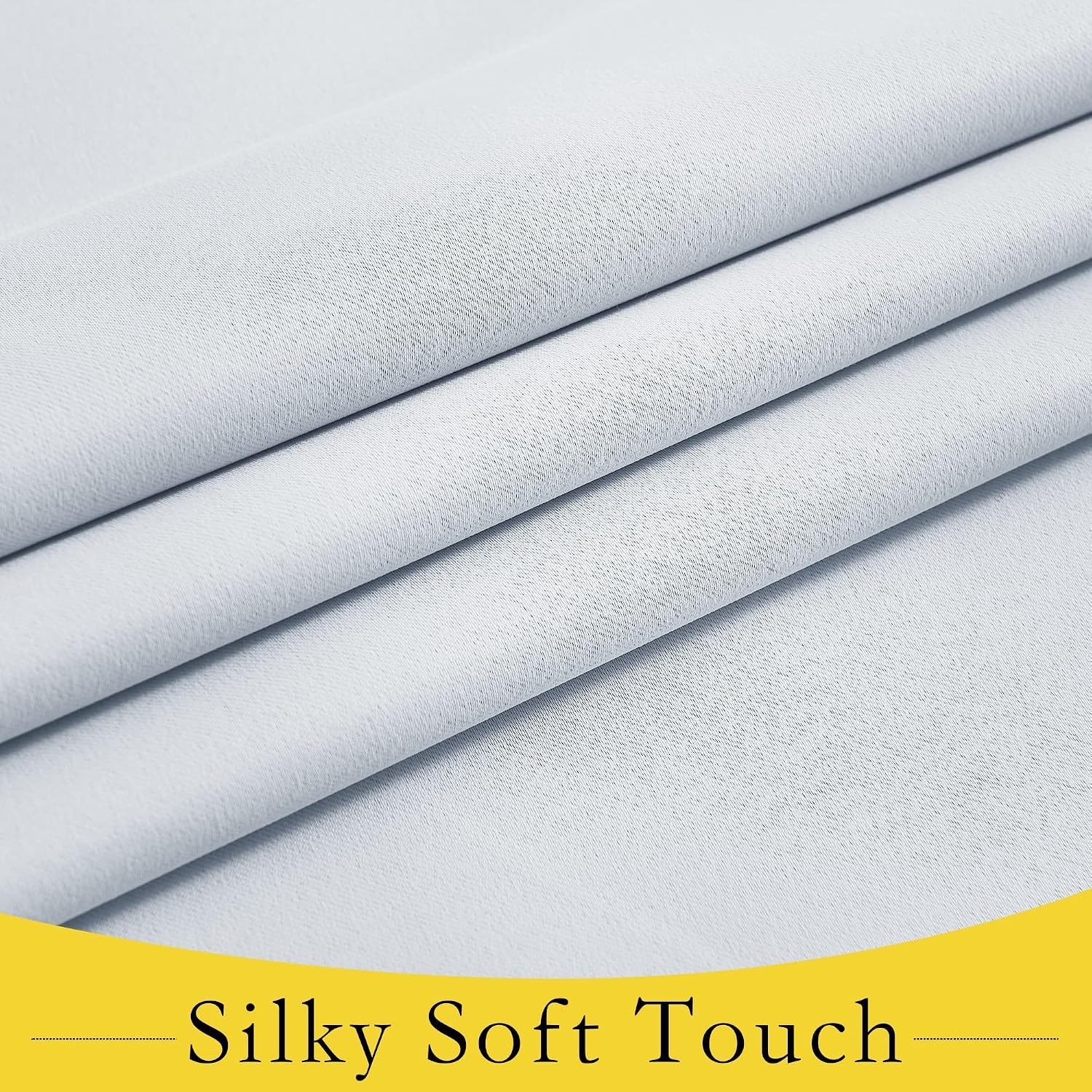 image:imageNICETOWN Grey Blackout French Door Curtain Thermal Insulated Window CoverGreyish White