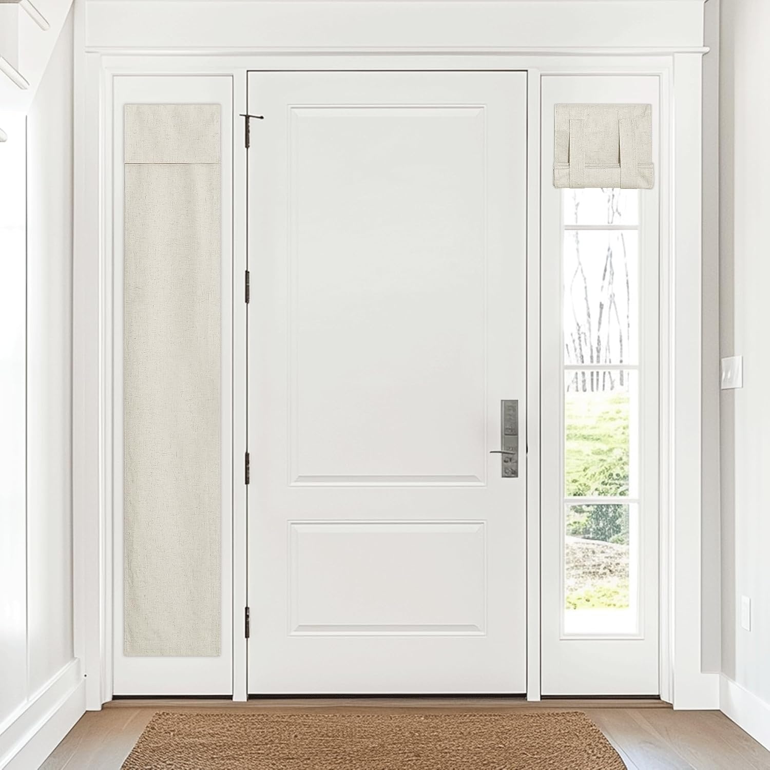 image:imageNICETOWN Grey Blackout French Door Curtain Thermal Insulated Window CoverNatural