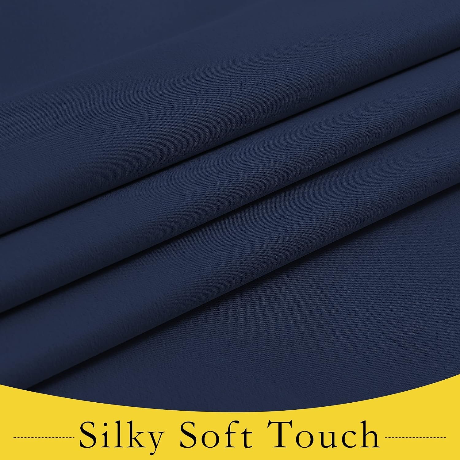 image:imageNICETOWN Grey Blackout French Door Curtain Thermal Insulated Window CoverNavy