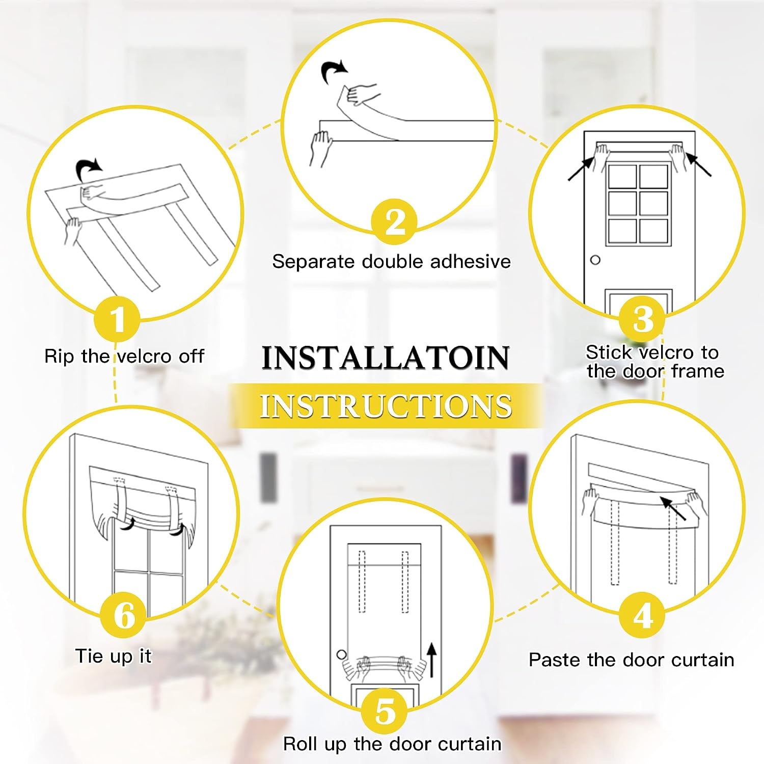 image:imageNICETOWN Grey Blackout French Door Curtain Thermal Insulated Window CoverOff White