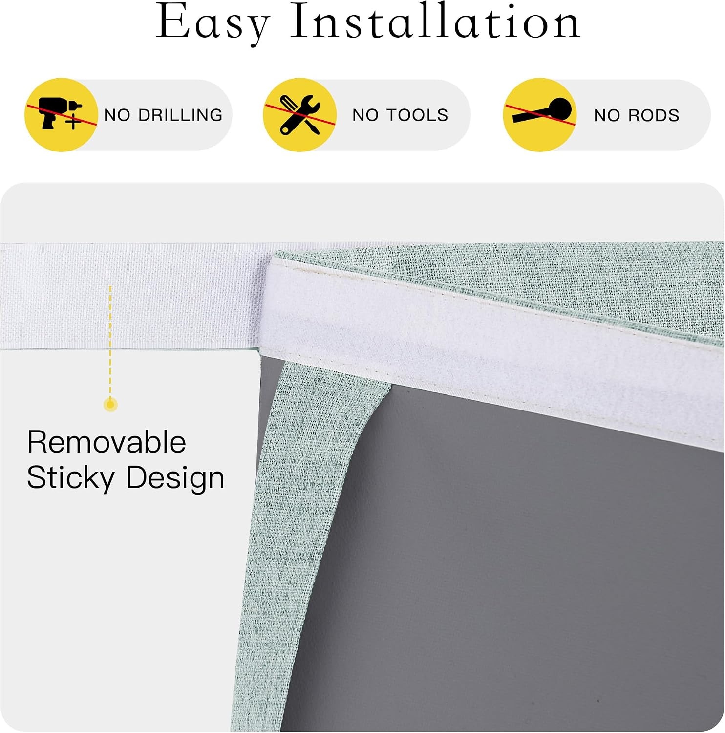image:imageNICETOWN Grey Blackout French Door Curtain Thermal Insulated Window CoverSeafoam Green