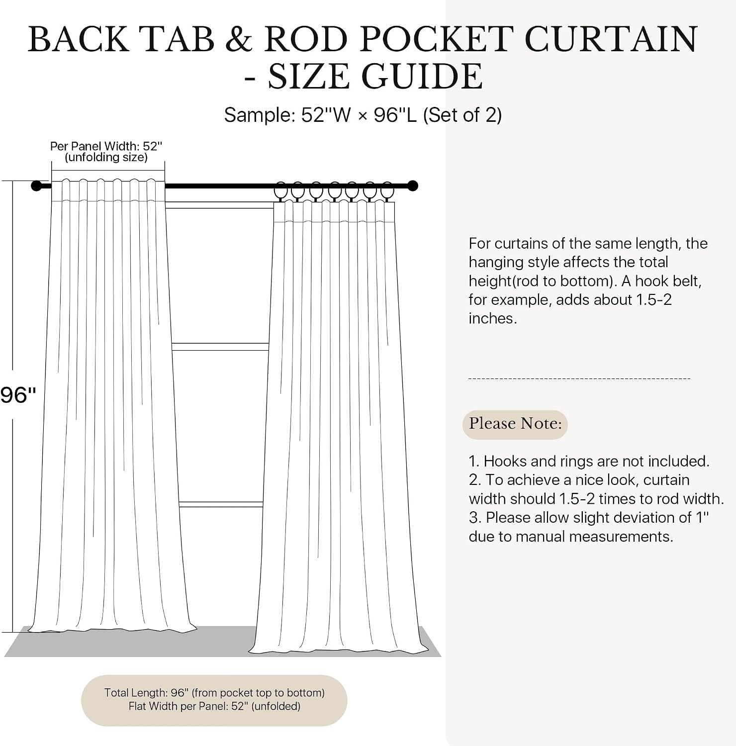 image:imageNICETOWN White Linen Sheer Curtains and Drapes 84 inches Long Rod Pocket amp Back Tab semitransparent with Light Through Vertical Window Treatments for Sliding Glass Door amp Living Room 52W Set of 2Birch