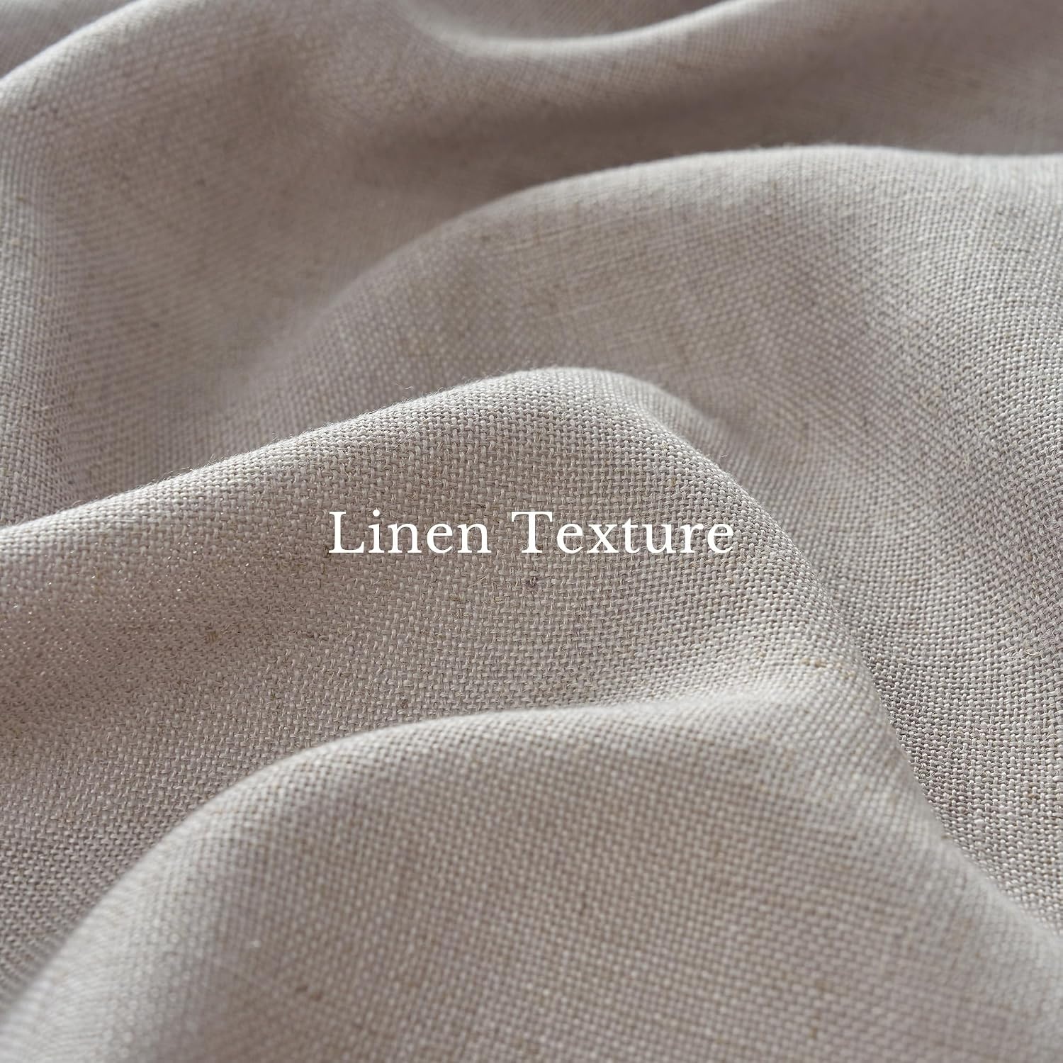 image:imageNICETOWN White Linen Sheer Curtains and Drapes 84 inches Long Rod Pocket amp Back Tab semitransparent with Light Through Vertical Window Treatments for Sliding Glass Door amp Living Room 52W Set of 2Birch
