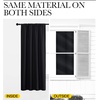 NICETOWN Black Out Curtain Blinds for Bedroom 2 Panels 42″ Wide by 63″ Long