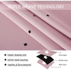 NICETOWN Blue Hollow Star Blackout Kids Curtain, 1 Panel, W52 x L63(Baby Pink)