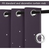 NICETOWN Blue Hollow Star Blackout Kids Curtain, 1 Panel, W52 x L63(Greyish Purple)