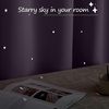 NICETOWN Blue Hollow Star Blackout Kids Curtain, 1 Panel, W52 x L63(Greyish Purple)