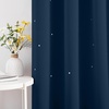 NICETOWN Blue Hollow Star Blackout Kids Curtain, 1 Panel, W52 x L63(Moroccan Blue)