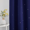 NICETOWN Blue Hollow Star Blackout Kids Curtain, 1 Panel, W52 x L63(Navy Blue)