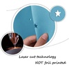 NICETOWN Blue Hollow Star Blackout Kids Curtain, 1 Panel, W52 x L63(Teal Blue)