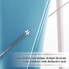 NICETOWN Blue Hollow Star Blackout Kids Curtain, 1 Panel, W52 x L63(Teal Blue)