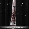 NICETOWN Blue Hollow Star Blackout Kids Curtain, 1 Panel, W52 x L63(Teal Blue)