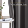 NICETOWN Grey Blackout Curtains for Bedroom 84 Inches Long, 2 Panels, W52
