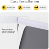 NICETOWN Grey Blackout French Door Curtain Thermal Insulated Window Cover(Birch)