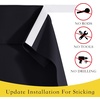 NICETOWN Grey Blackout French Door Curtain Thermal Insulated Window Cover(Black)