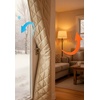 NICETOWN Grey Blackout French Door Curtain Thermal Insulated Window Cover(Brown)