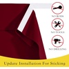 NICETOWN Grey Blackout French Door Curtain Thermal Insulated Window Cover(Burgundy Red)