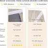 NICETOWN Grey Blackout French Door Curtain Thermal Insulated Window Cover(Cream)