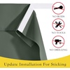 NICETOWN Grey Blackout French Door Curtain Thermal Insulated Window Cover(Dark Mallard)