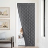 NICETOWN Grey Blackout French Door Curtain Thermal Insulated Window Cover(Gray)