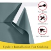 NICETOWN Grey Blackout French Door Curtain Thermal Insulated Window Cover(Greyish Blue)