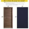 NICETOWN Grey Blackout French Door Curtain Thermal Insulated Window Cover(Navy Blue)