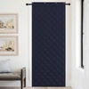 NICETOWN Grey Blackout French Door Curtain Thermal Insulated Window Cover(Navy Blue)