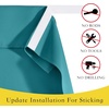 NICETOWN Grey Blackout French Door Curtain Thermal Insulated Window Cover(Peacock Teal)